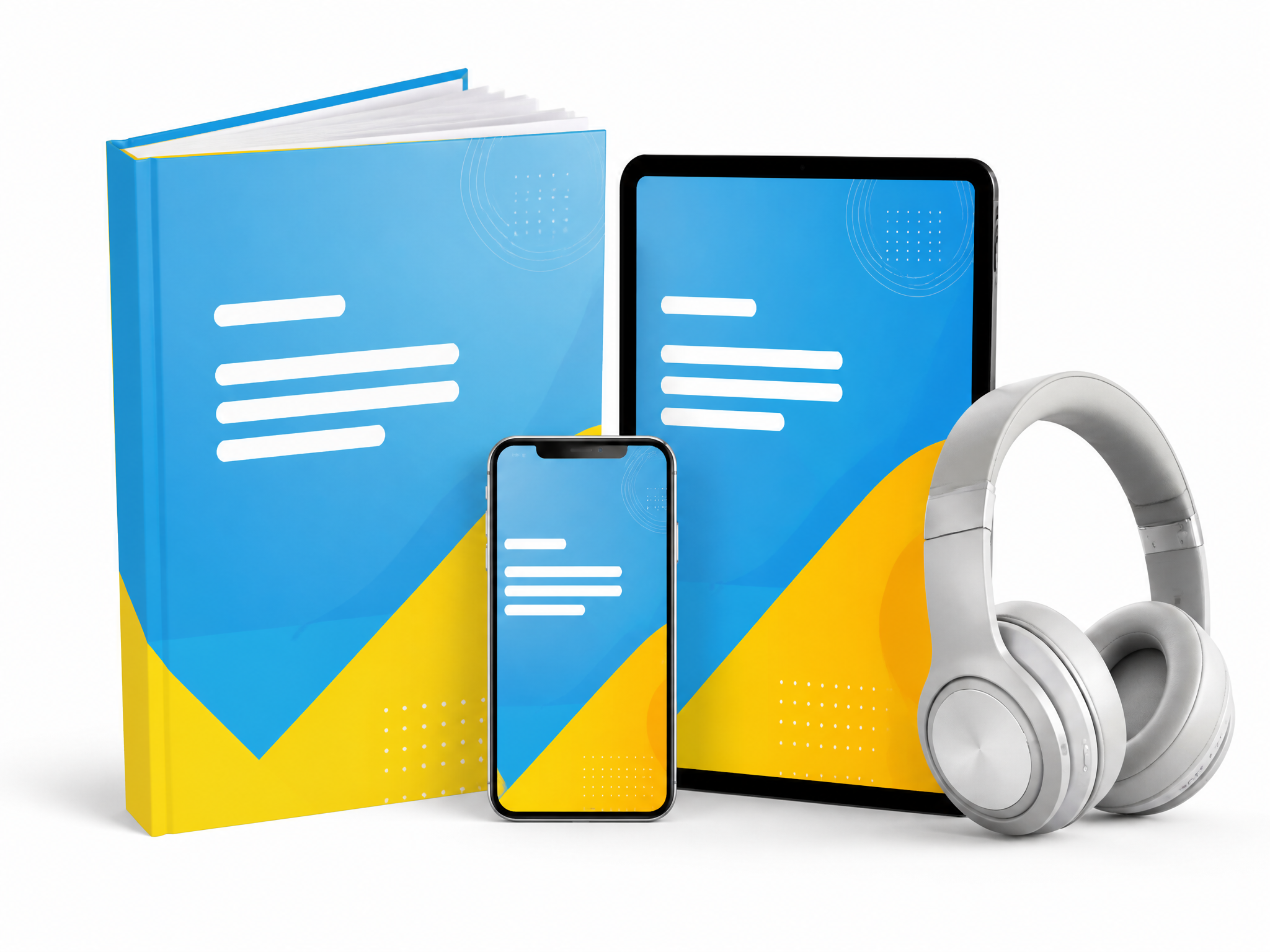 eBook, Hörbuch und Videopräsentation der NeuroGenuss-Methode auf Laptop, Tablet und Smartphone